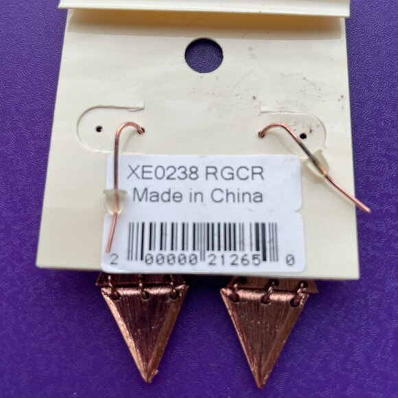 Eclat Copper Toned earrings with Swarovski Crystals - Picture 3 of 3